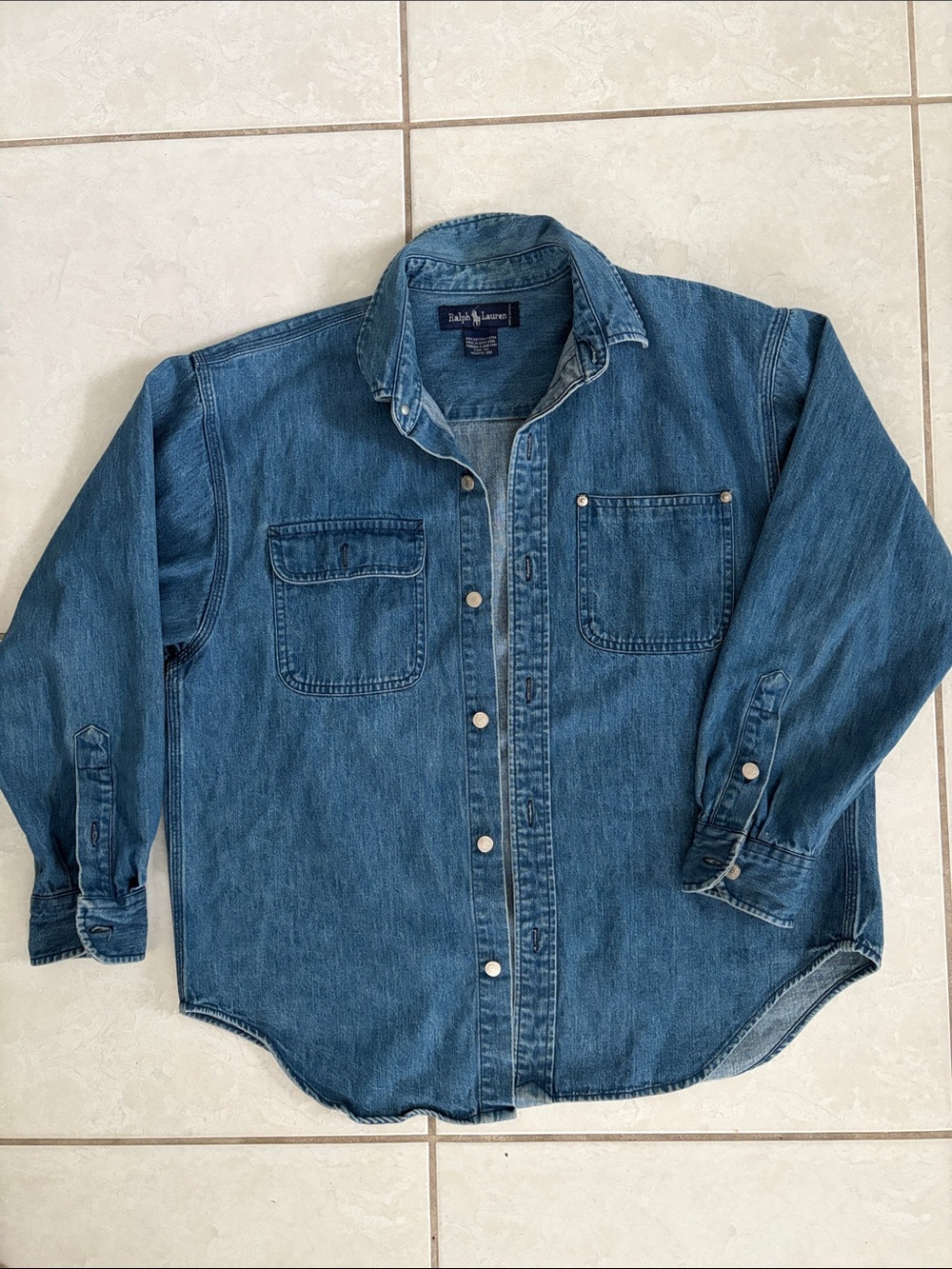 Ralph Lauren Denim Workshirt in Medium Blue